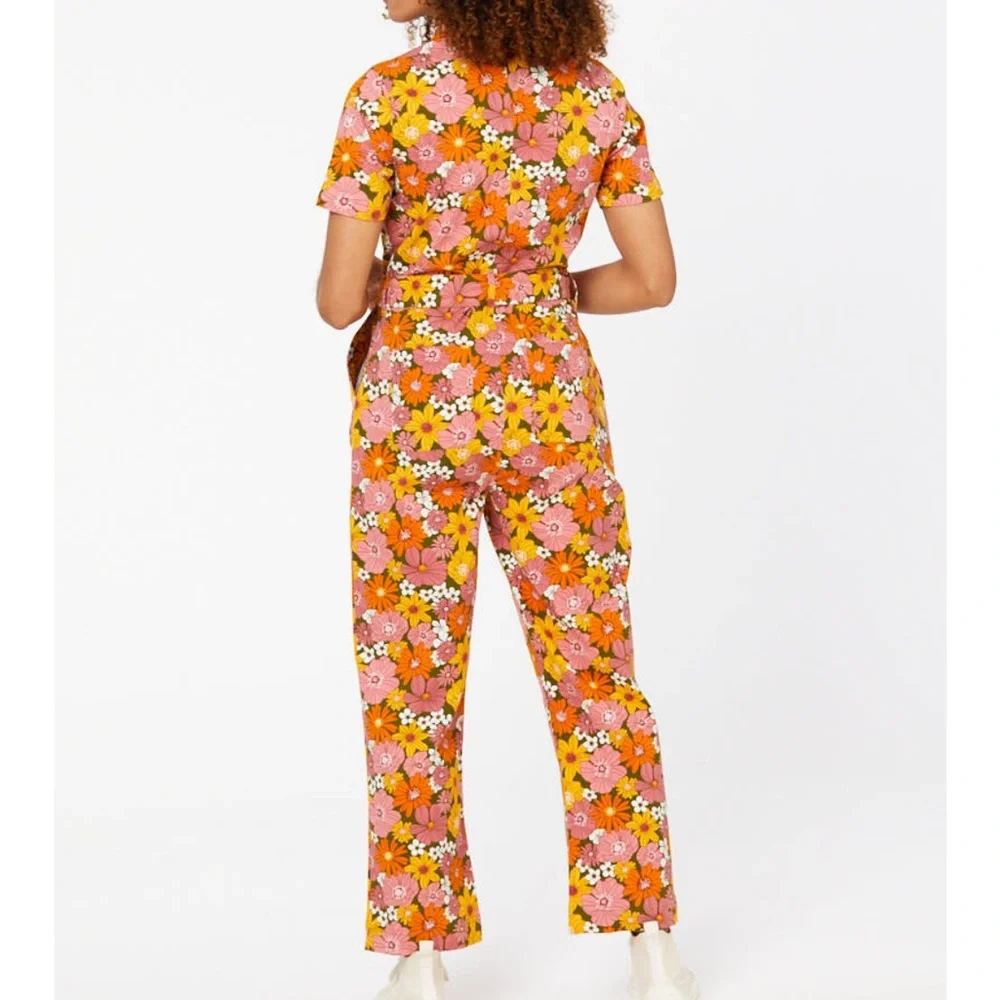 Joanie Floral Short Sleeve Jumpsuit - Picture 3 of 12